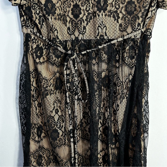 twentyone Romantic Goth Whimsicore Witchy Black Lace Tie Empire Waist Sz S - Picture 6 of 12